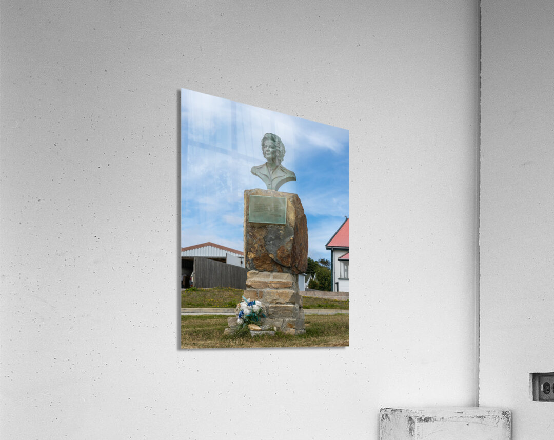 Memorial to Margaret Thatcher in Stanley in the Falkland Islands Acrylic Print
