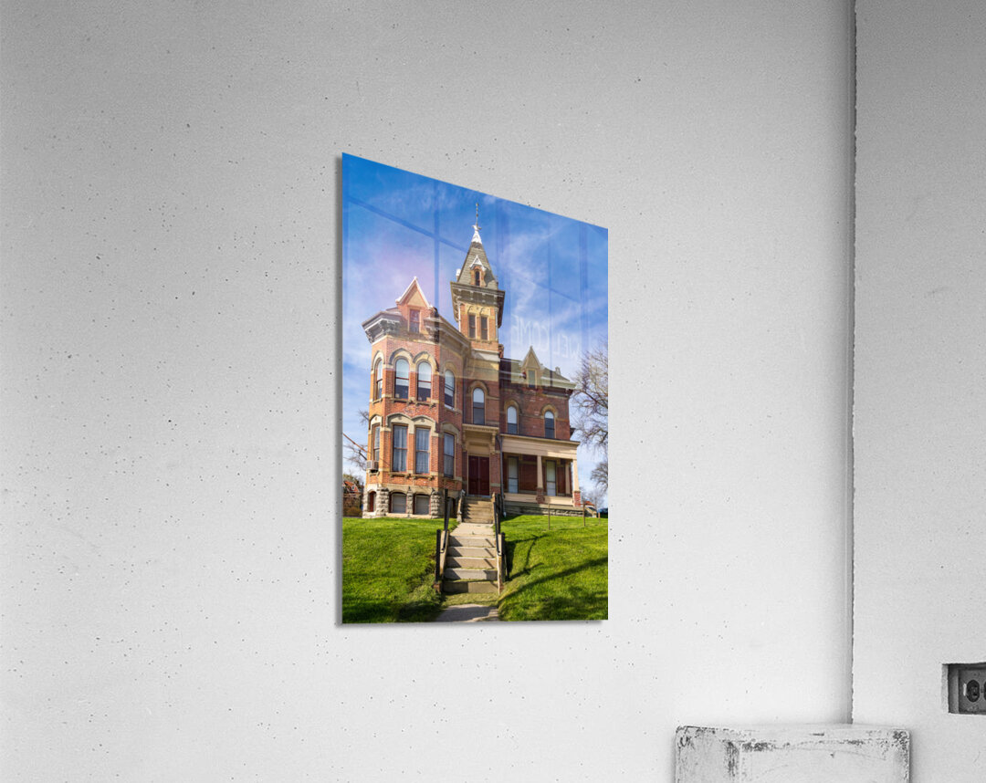 Facade of the historic Delaware County Sheriff home and jail Acrylic Print
