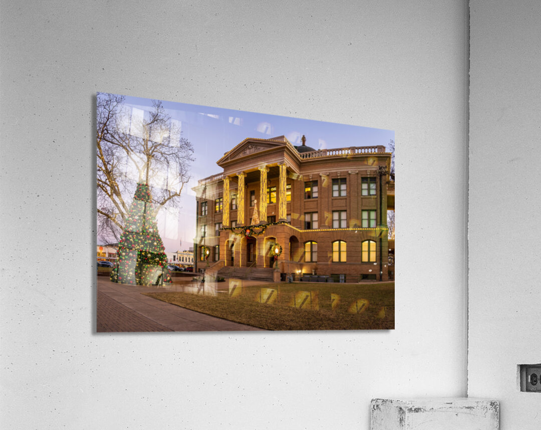Entrance to Williamson County Courthouse in Georgetown TX Acrylic Print