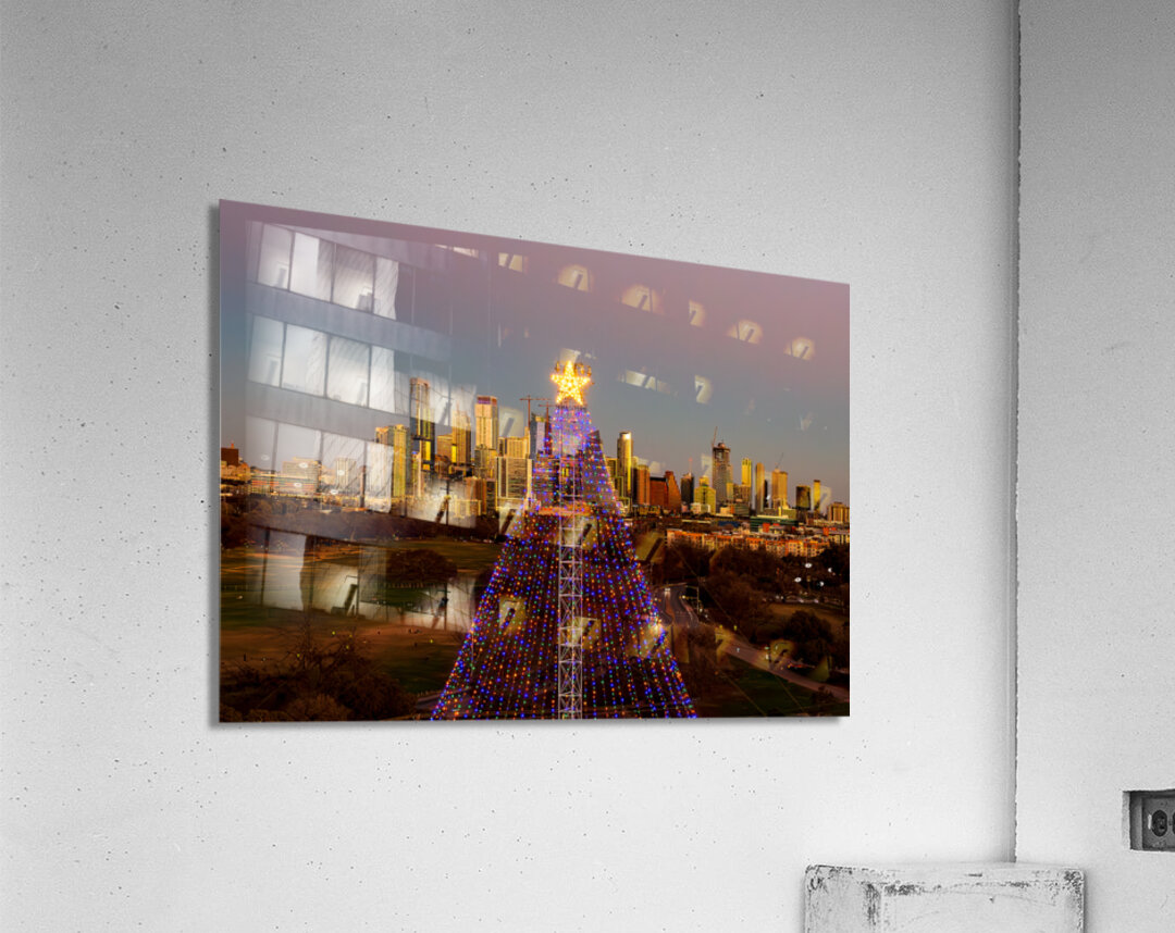 Cityscape of downtown Austin from the west in Zilker park 2025 Acrylic Print