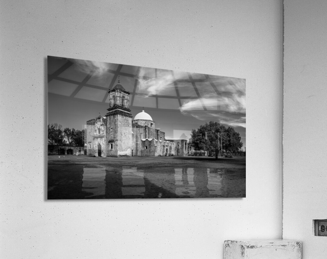 Entrance to the ornate San Jose mission church near San Antonio Acrylic Print