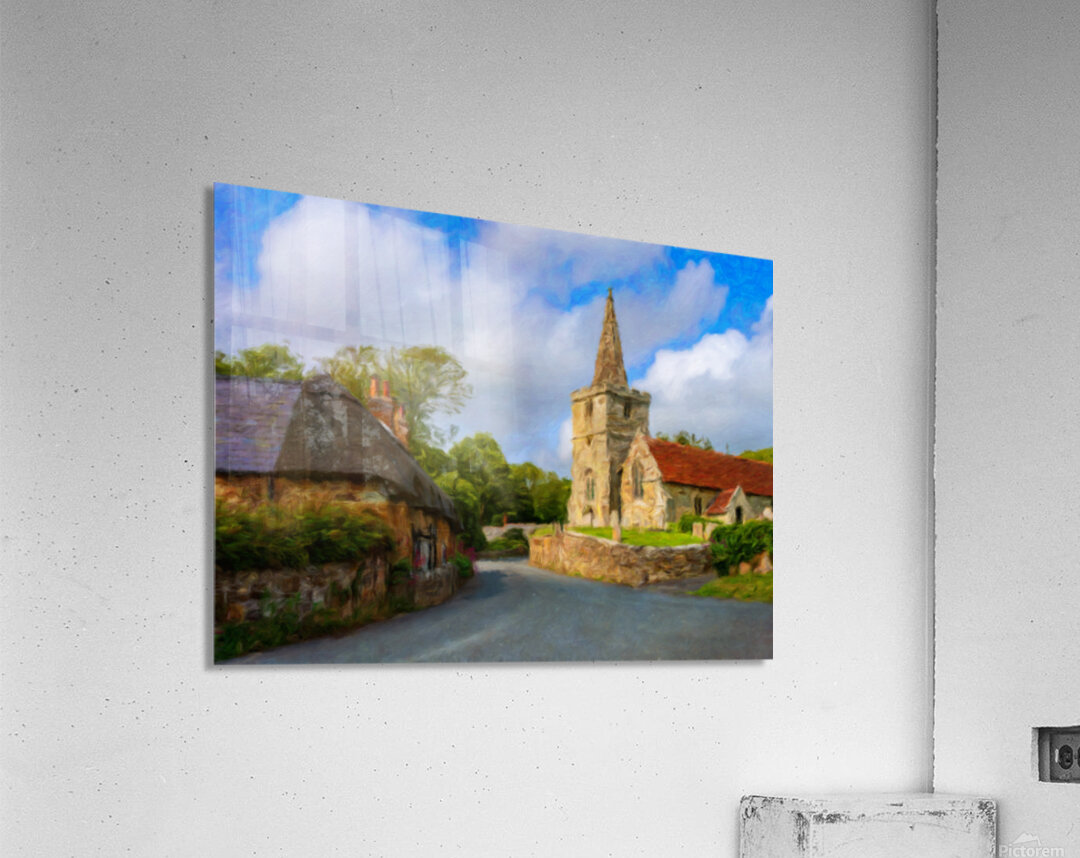 St Peters Church Shorwell Isle of Wight oil painting Acrylic Print