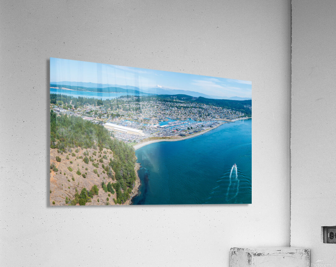 Aerial overview of Anacortes on Fidalgo Island in Washington State Acrylic Print