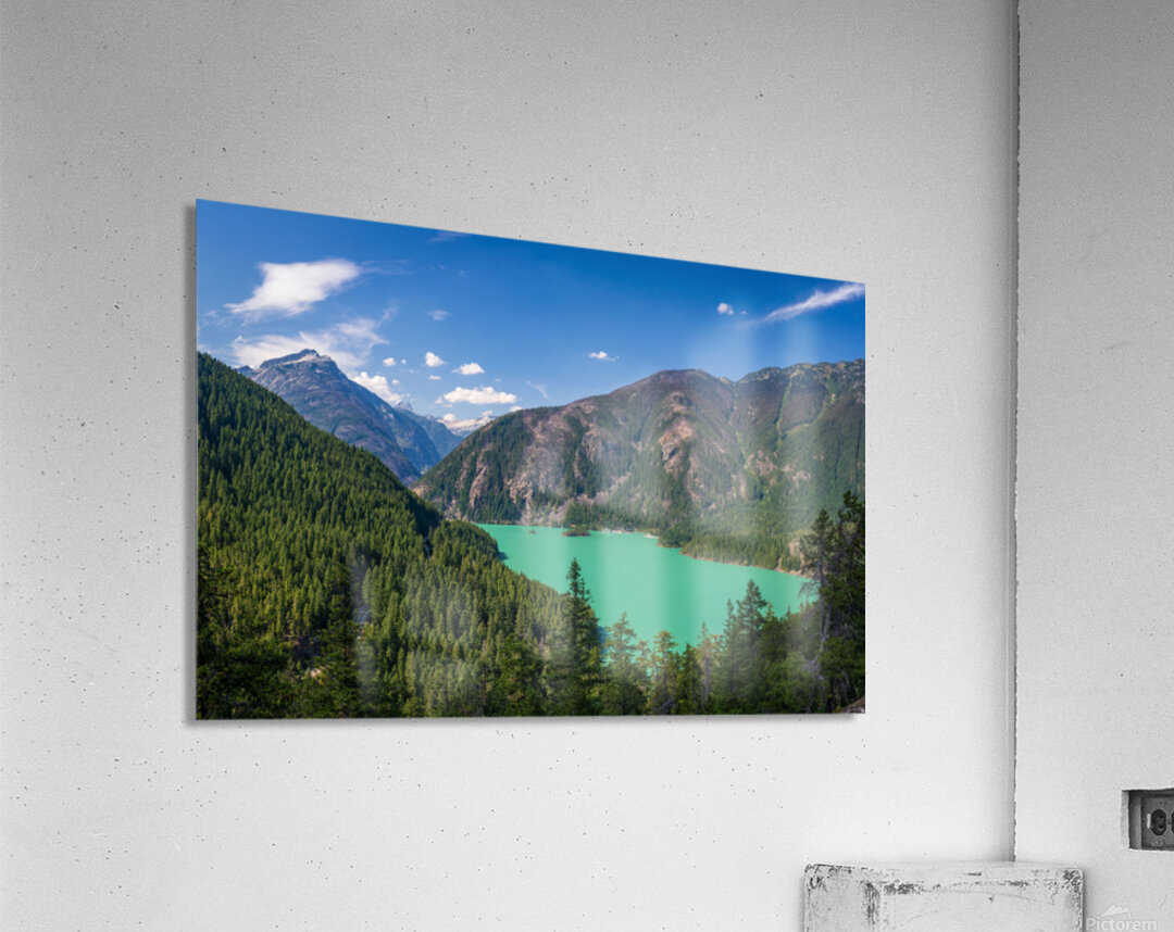 Overlook of Diablo Lake in North Cascades from Thunder Knob trai Acrylic Print