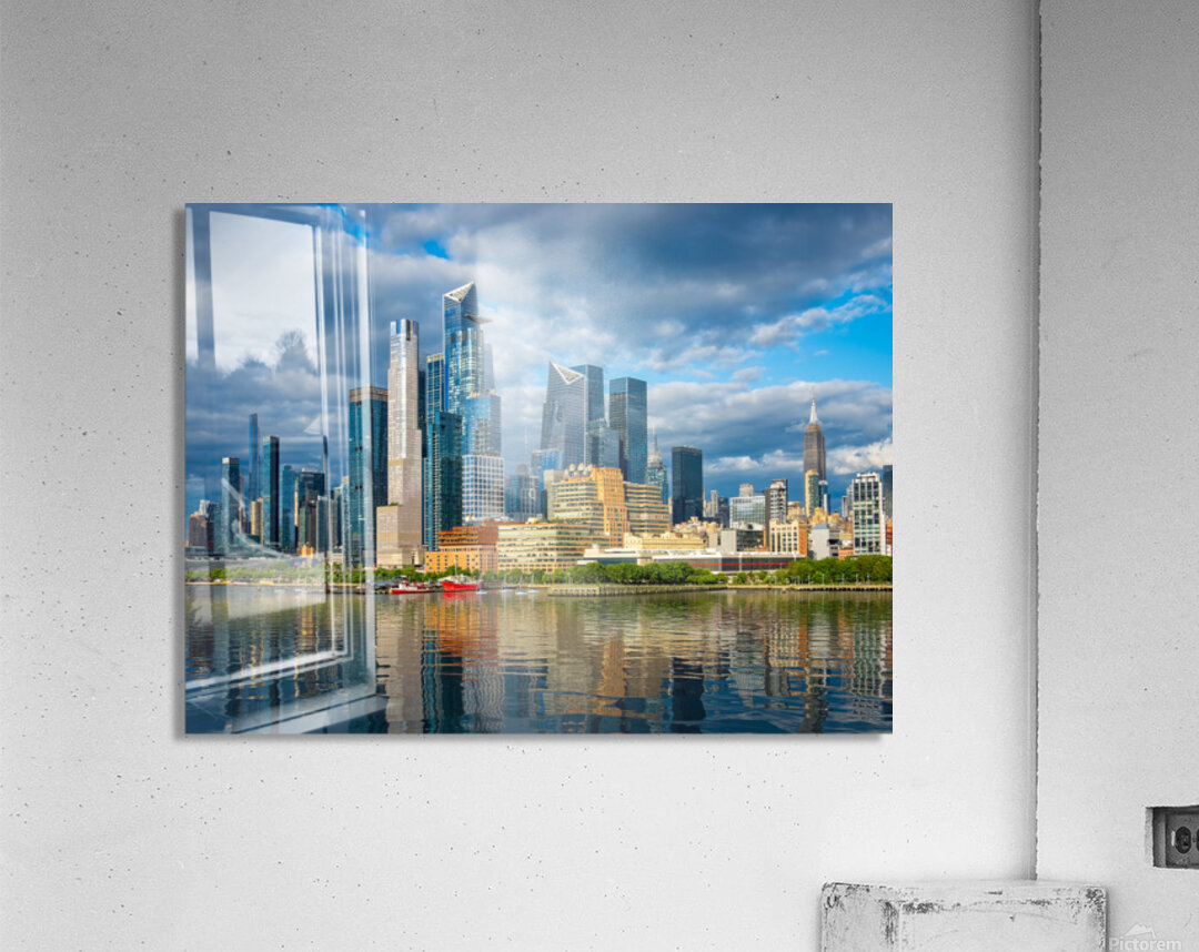 Tall office and apartment buidlings of Hudson Yards along the wa Acrylic Print