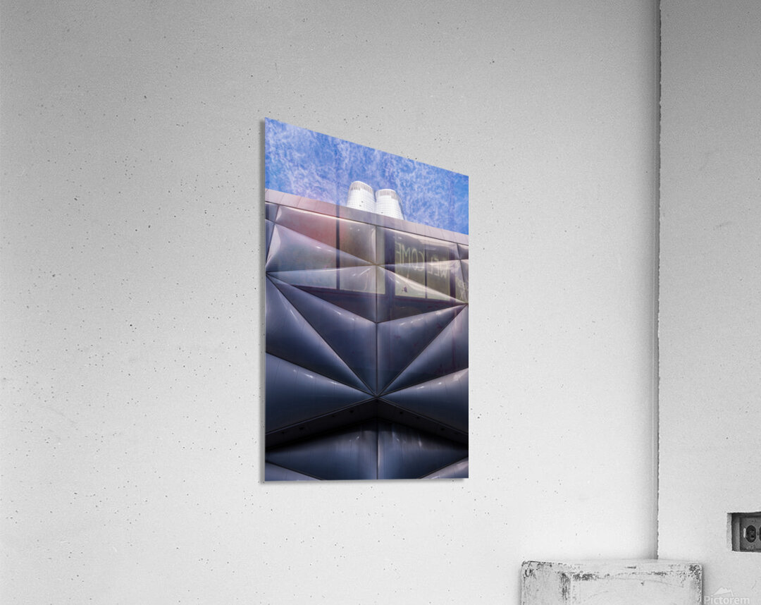 Unique pillowed retractable shell over the Shed in Hudson Yards  Acrylic Print
