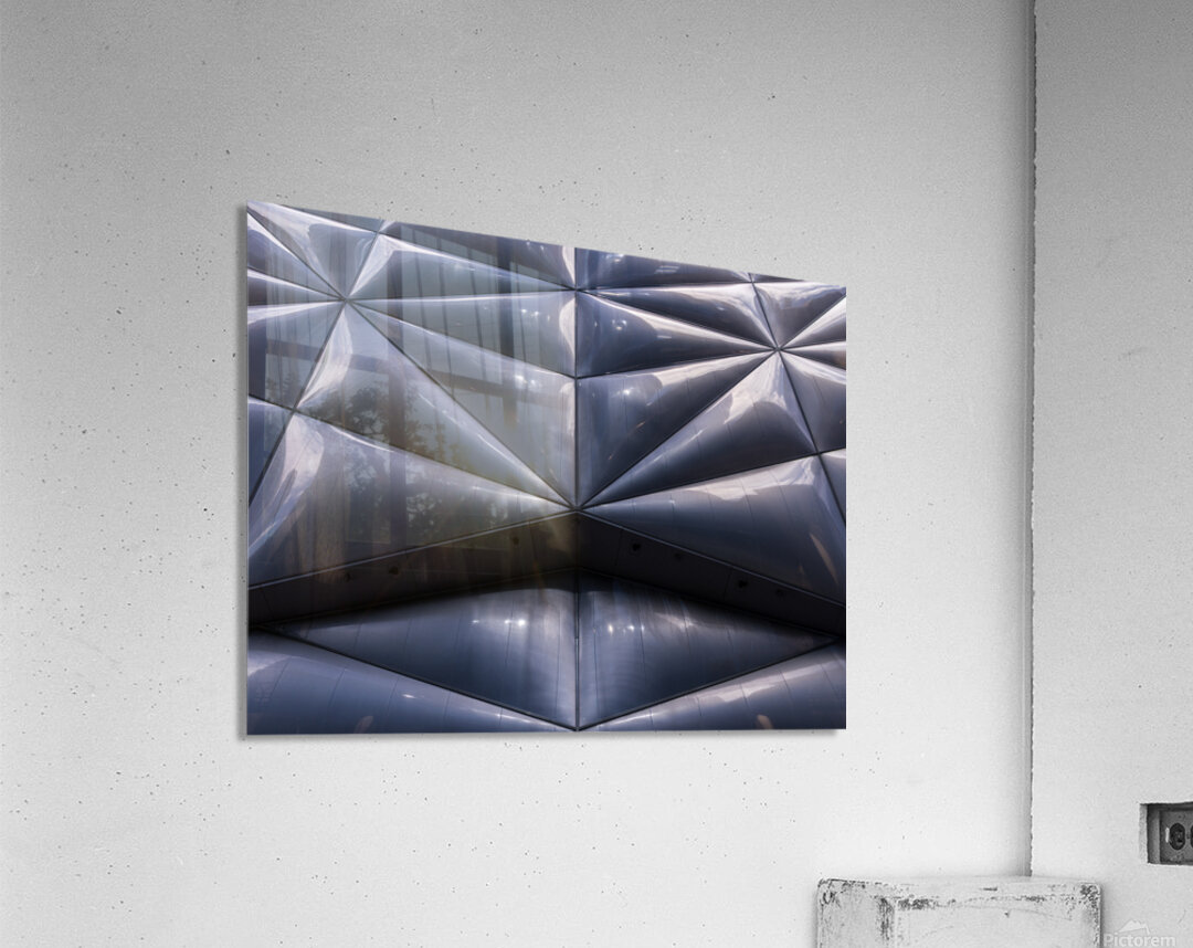 Unique pillowed retractable shell over the Shed in Hudson Yards  Acrylic Print