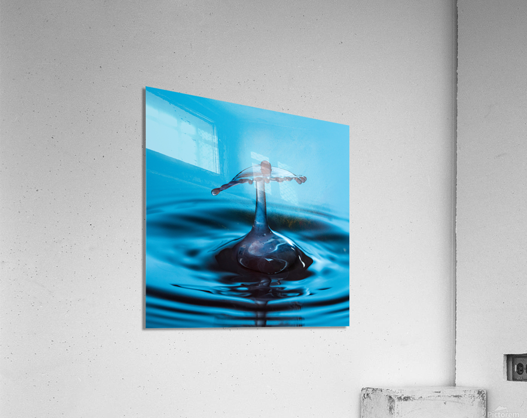 Water droplet collision - captured Acrylic Print