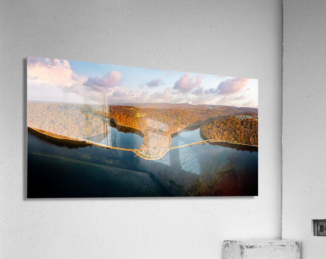 Aerial view of Cheat Lake Park near Morgantown Acrylic Print