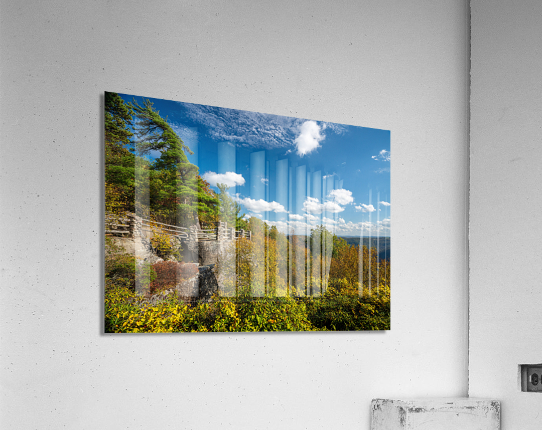 Coopers Rock state park overlook with fall colors Acrylic Print
