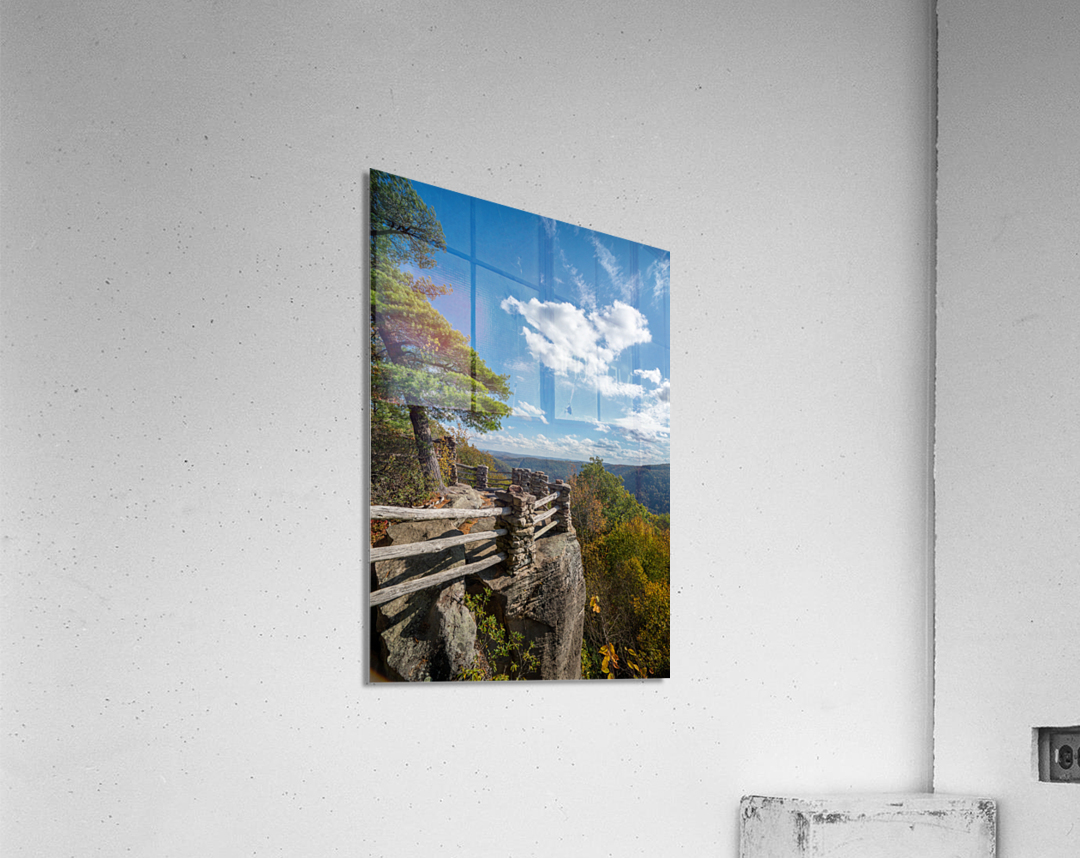 Coopers Rock state park overlook vertical format Acrylic Print