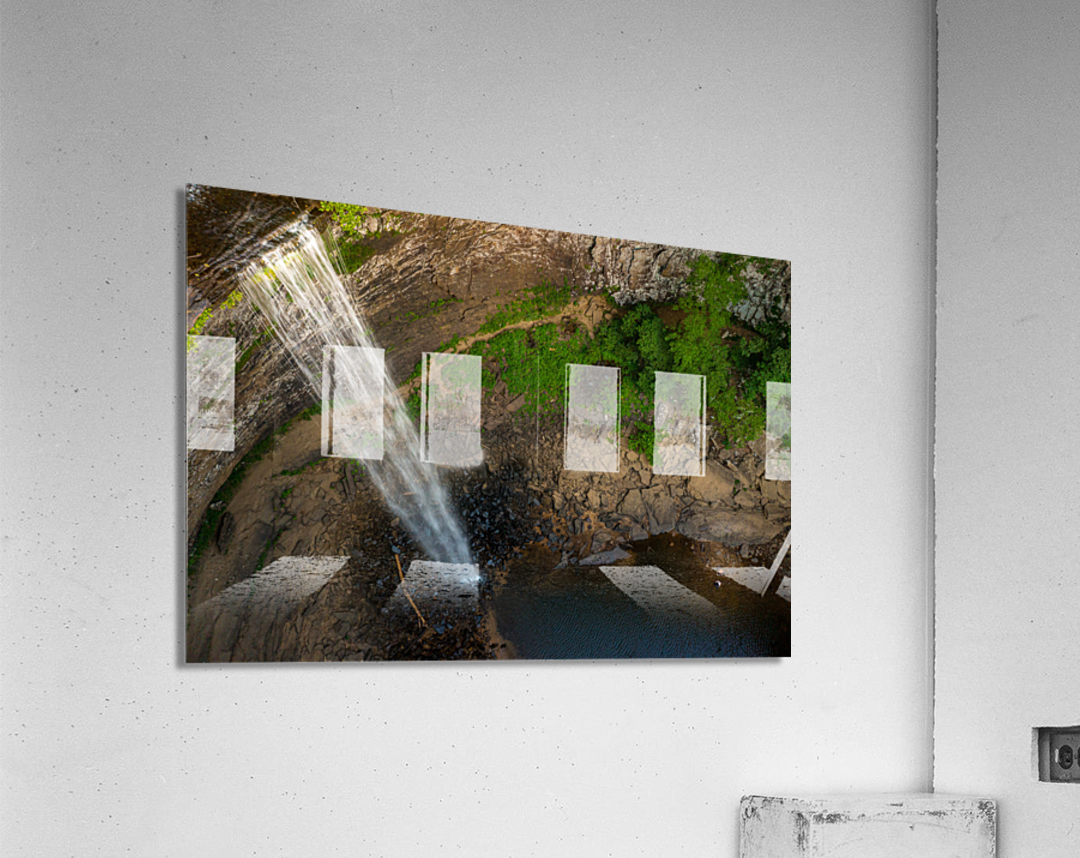 Waterfall at Ozone Falls in Tennessee showing the lip of the gorge Acrylic Print