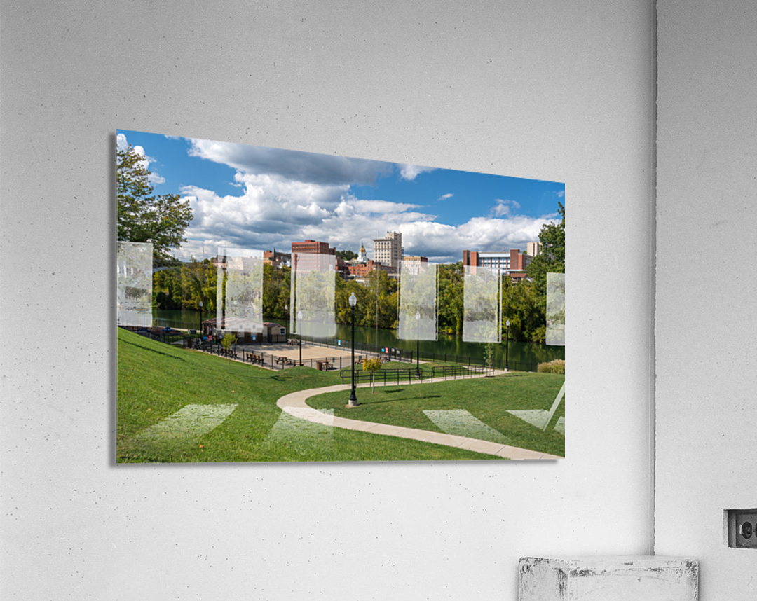 Panorama of Fairmont in West Virginia taken from Palantine Park Acrylic Print