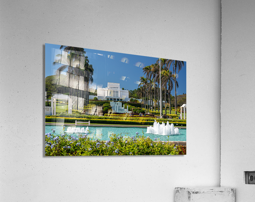 Gardens of Laie Hawaii Temple Acrylic Print
