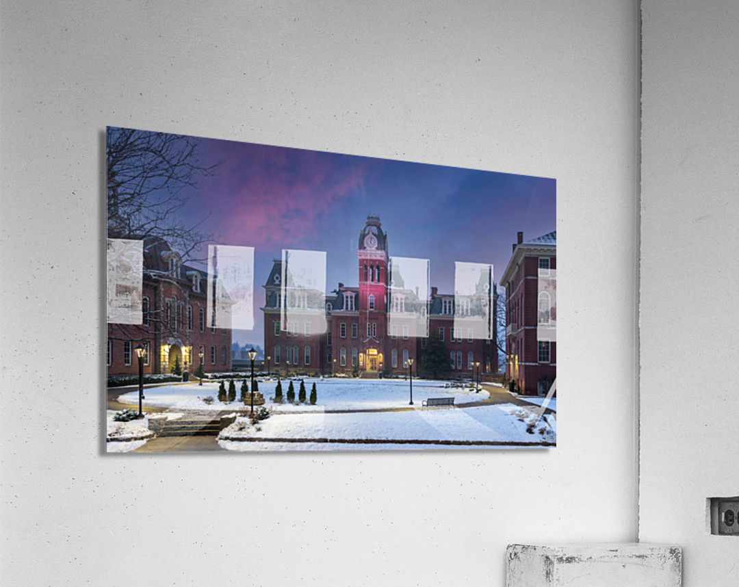 Woodburn Hall at West Virginia University in December Acrylic Print