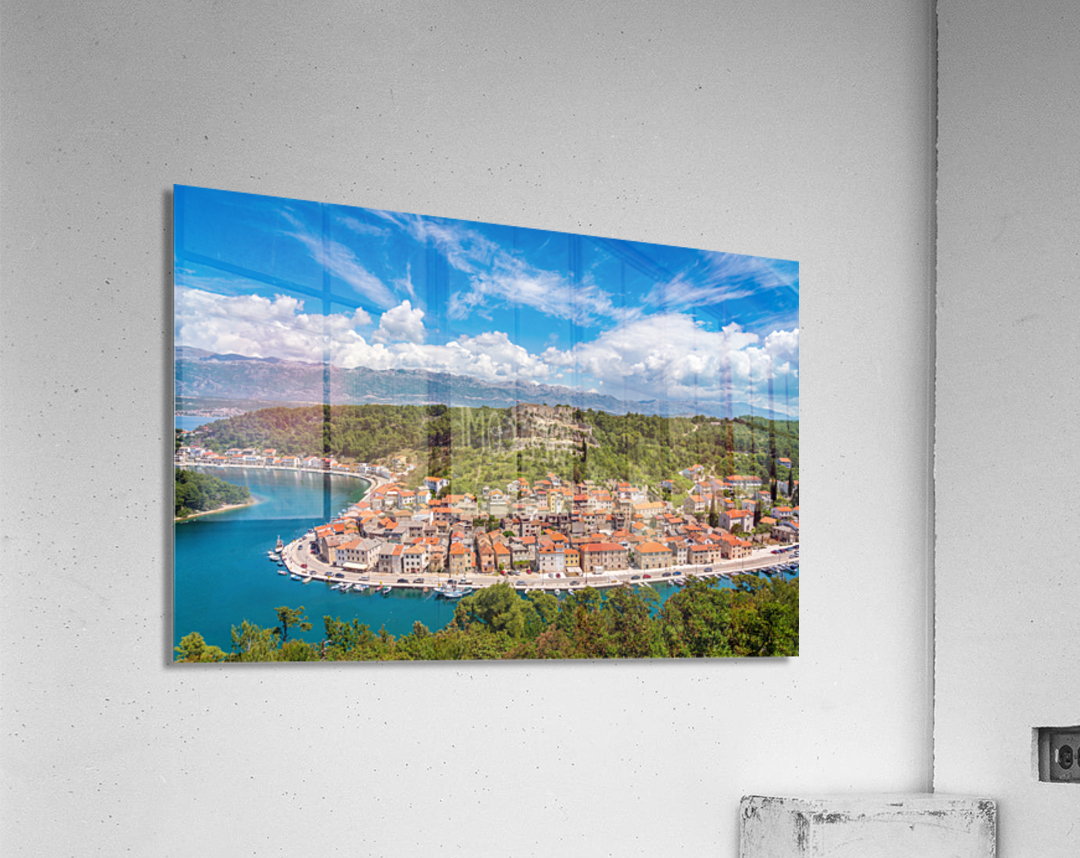 Picturesque small riverside town of Novigrad in Croatia Acrylic Print