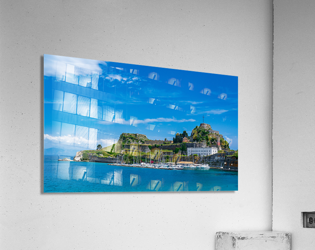Old Fortress of Corfu on promontory by old town Acrylic Print