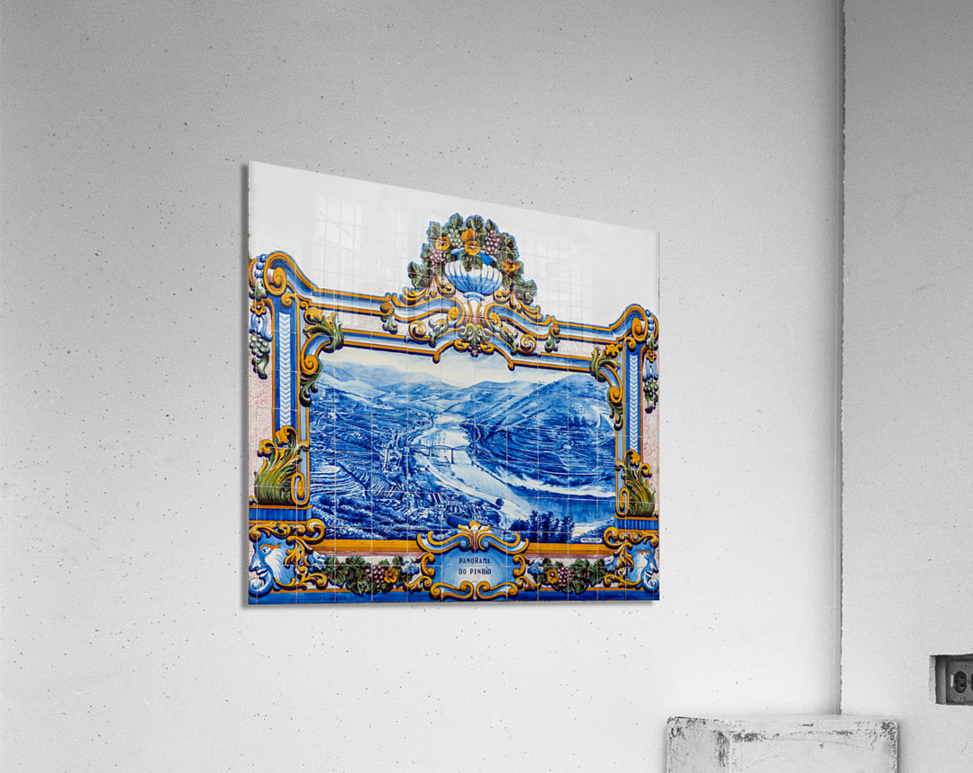 Detail of Ceramic tiles at Pinhao station in Portugal Acrylic Print