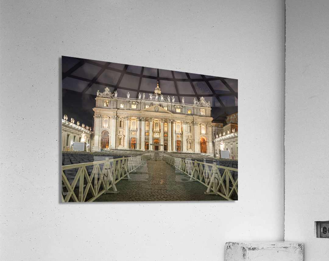 Entrance to St Peters Basilica at Easter Acrylic Print