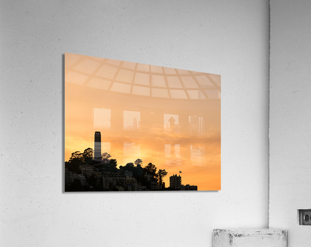 Coit tower at sunset in San Francisco Acrylic Print