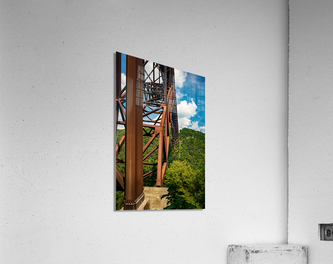 Metal structure of the New River Gorge Bridge Acrylic Print
