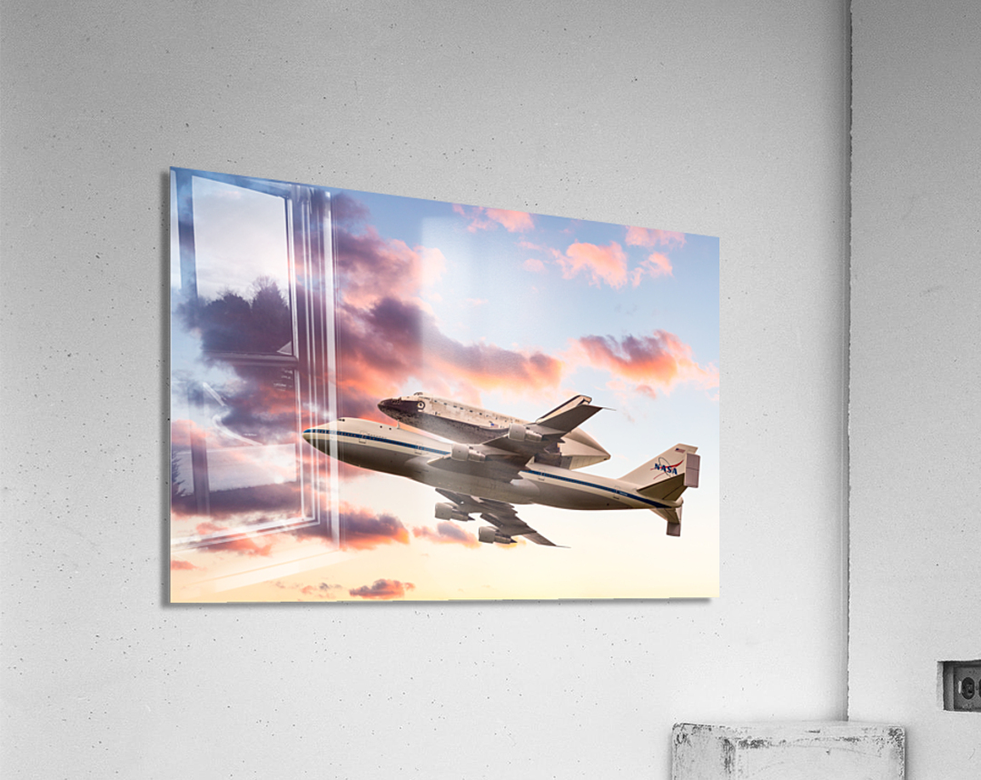 Space Shuttle Discovery flies into retirement Acrylic Print