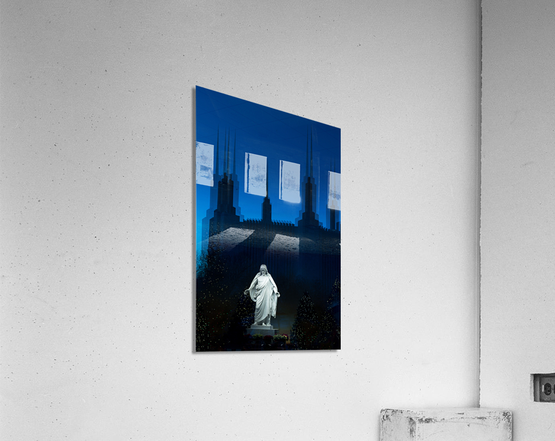 Mormon temple in Washington DC in late winter Acrylic Print