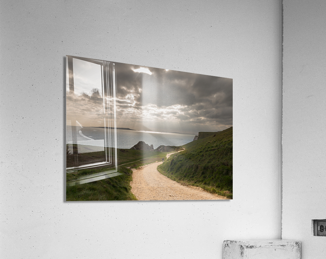 Pathway to the sunlight by ocean Acrylic Print