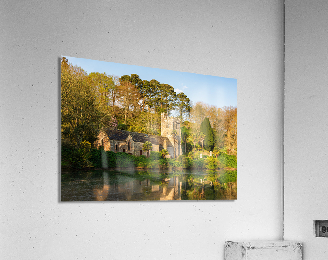 St Just in Roseland parish church in Cornwall UK Acrylic Print