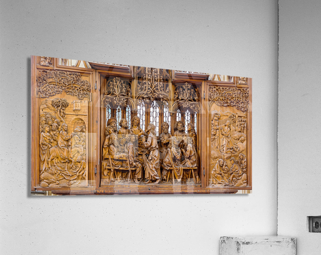 Atlar carving in Rothenburg ob der Tauber Impression acrylique