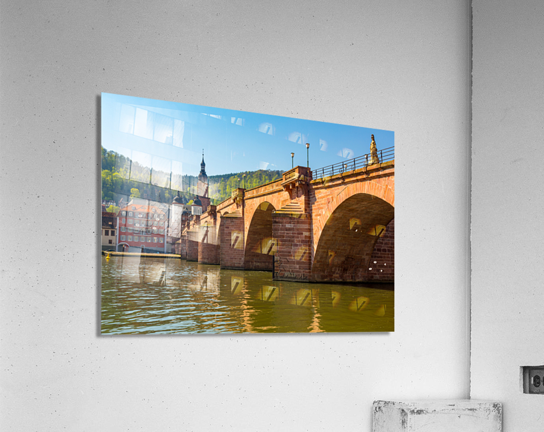 Old bridge into town of Heidelberg Germany Acrylic Print