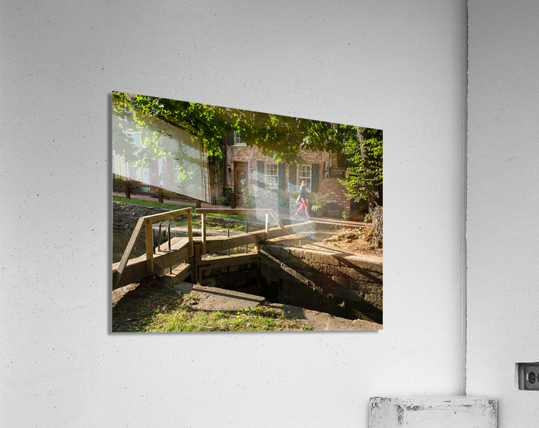 Lock gates on the old canal in Georgetown Washington DC Acrylic Print