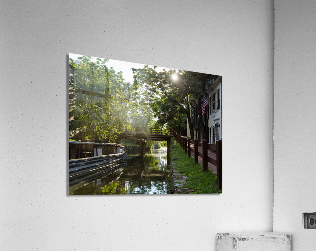 Wooden bridge on the old canal in Georgetown Washington DC Acrylic Print