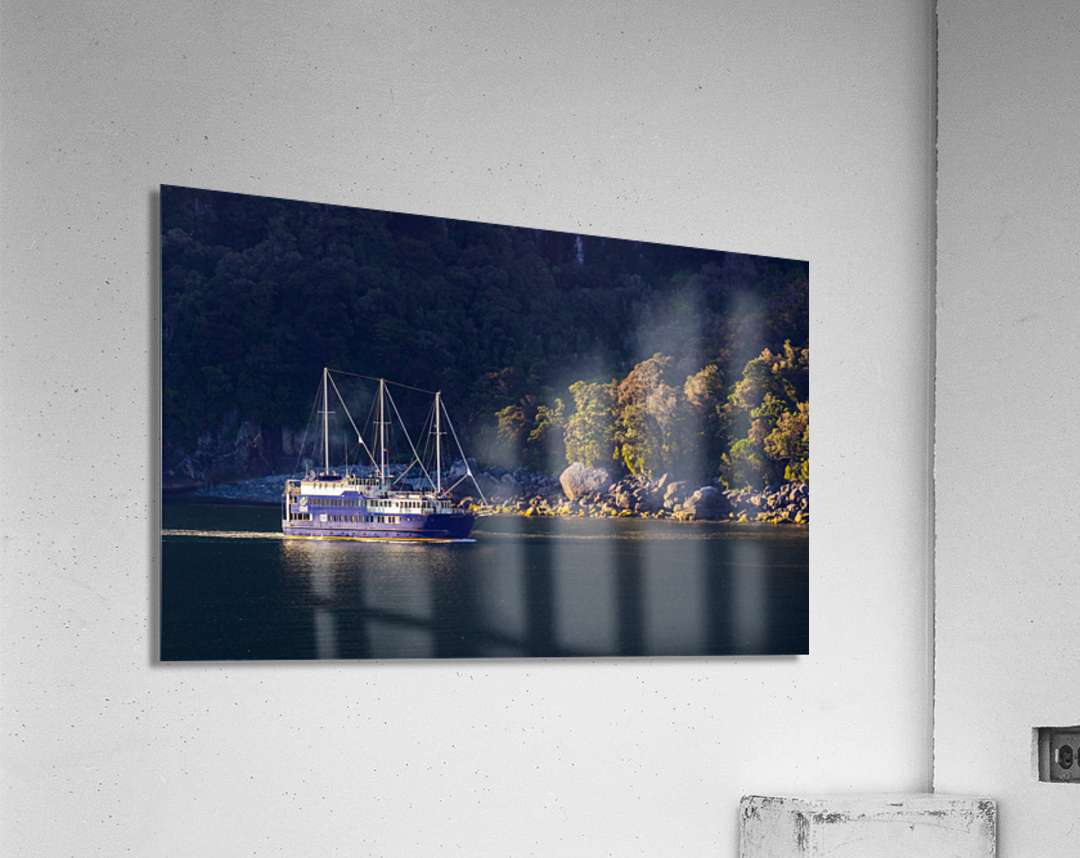Fjord of Milford Sound in New Zealand Acrylic Print