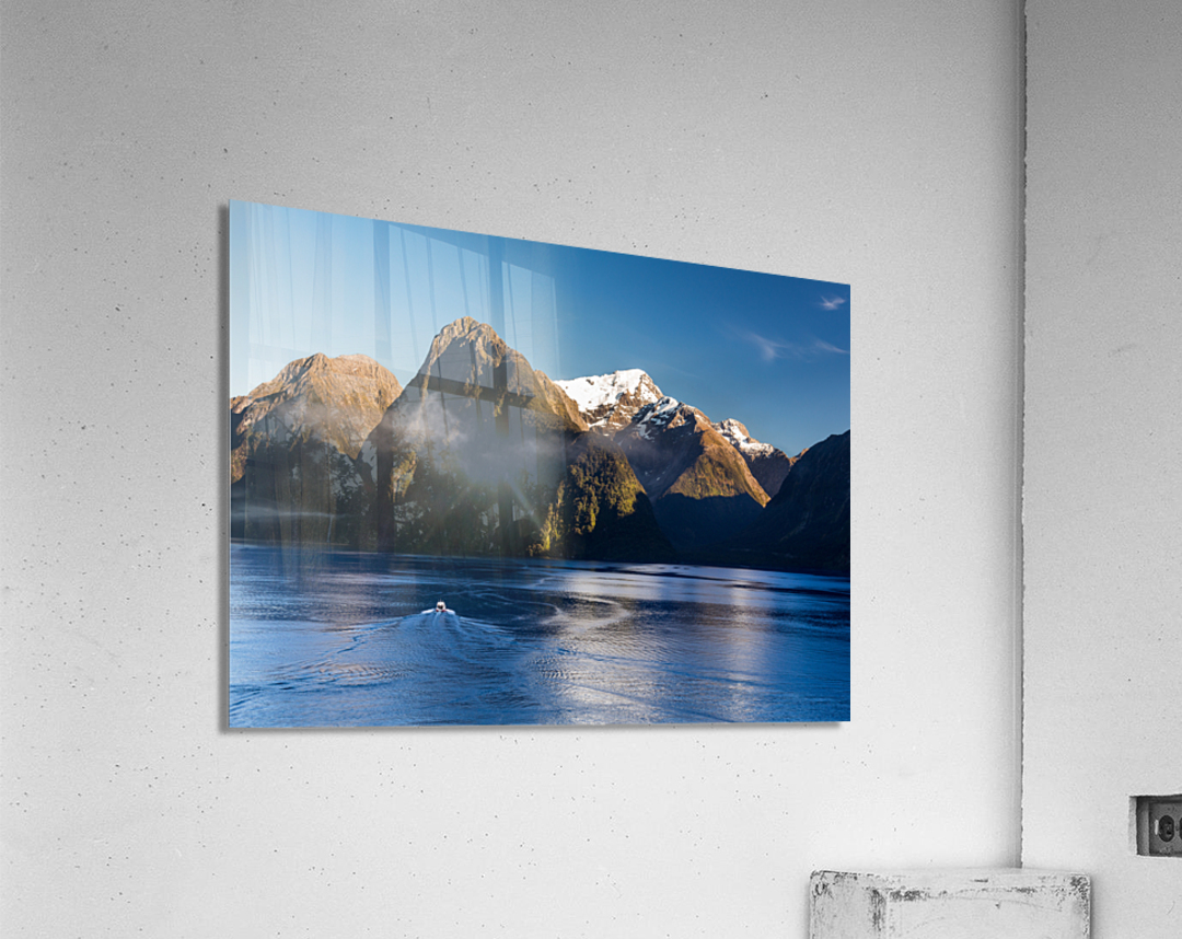 Fjord of Milford Sound in New Zealand Acrylic Print