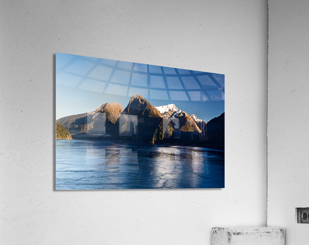 Fjord of Milford Sound in New Zealand Acrylic Print