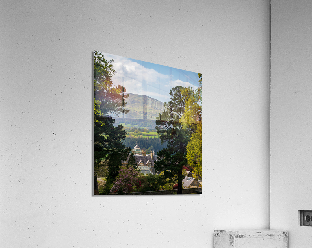 View of the manor house at Bodnant Gardens in North Wales Acrylic Print