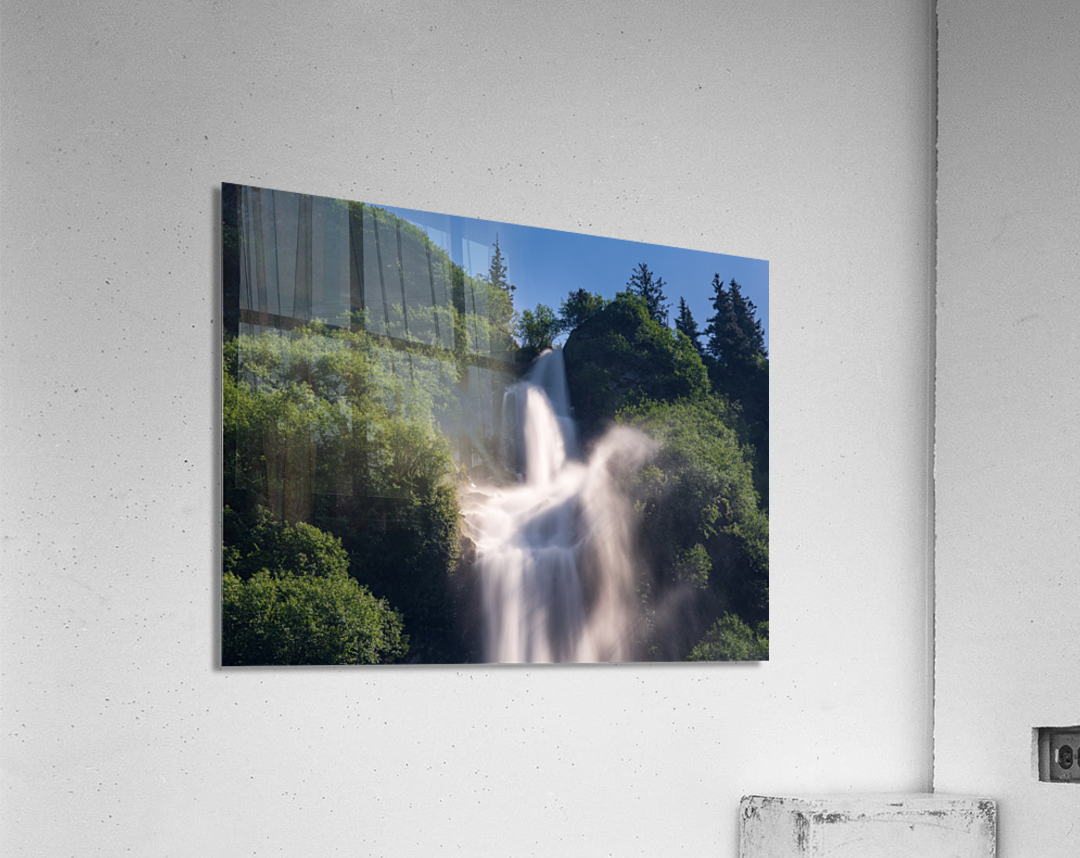 Dramatic waterfall of Bridal Veil Falls in Keystone Canyon Acrylic Print