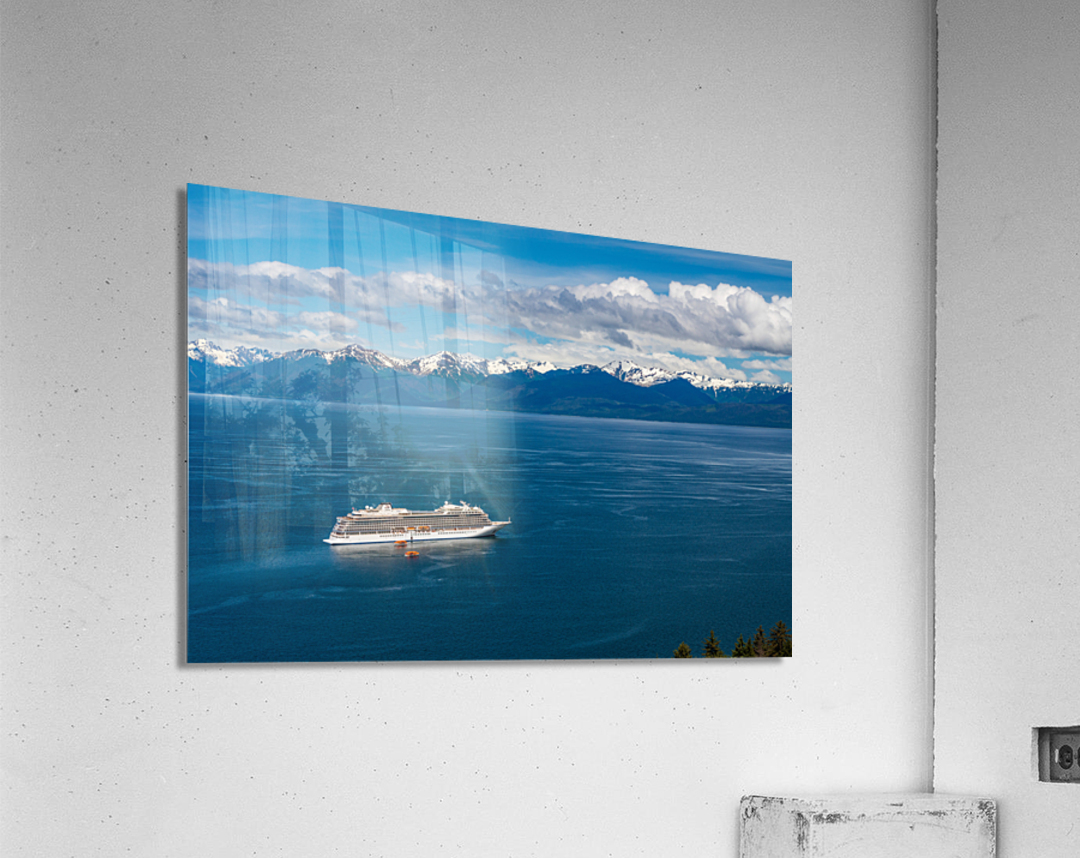 Viking Orion anchored at Icy Strait Point in Alaska Acrylic Print