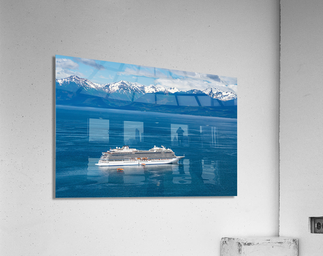 Viking Orion anchored at Icy Strait Point in Alaska Acrylic Print