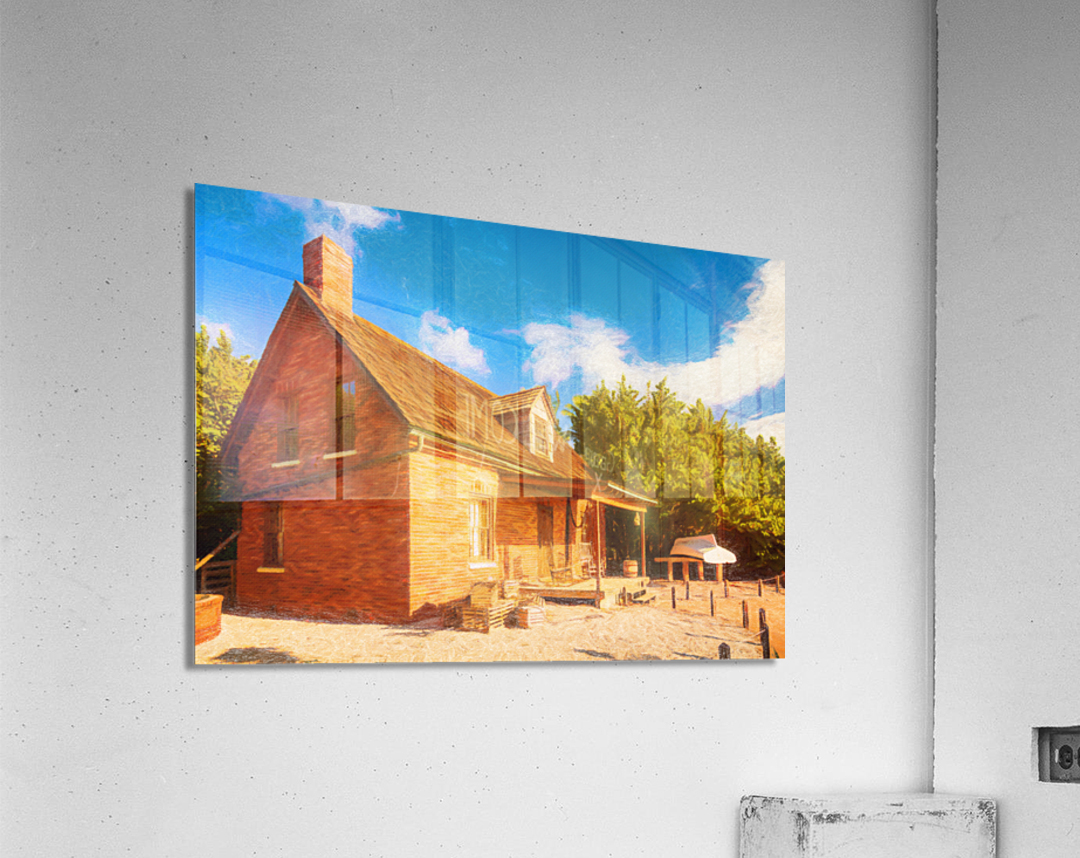 Pastel sketch of lighthouse keeper house Bill Baggs Acrylic Print