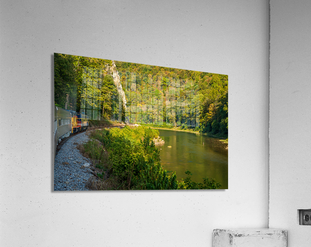 Diesel engine on train trip up gorge Acrylic Print