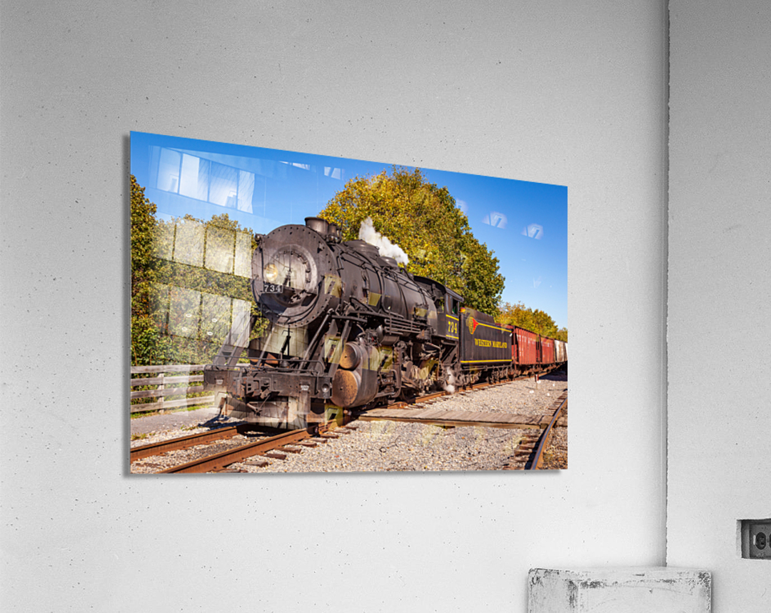 WMRR Steam train in Frostburg MD Acrylic Print