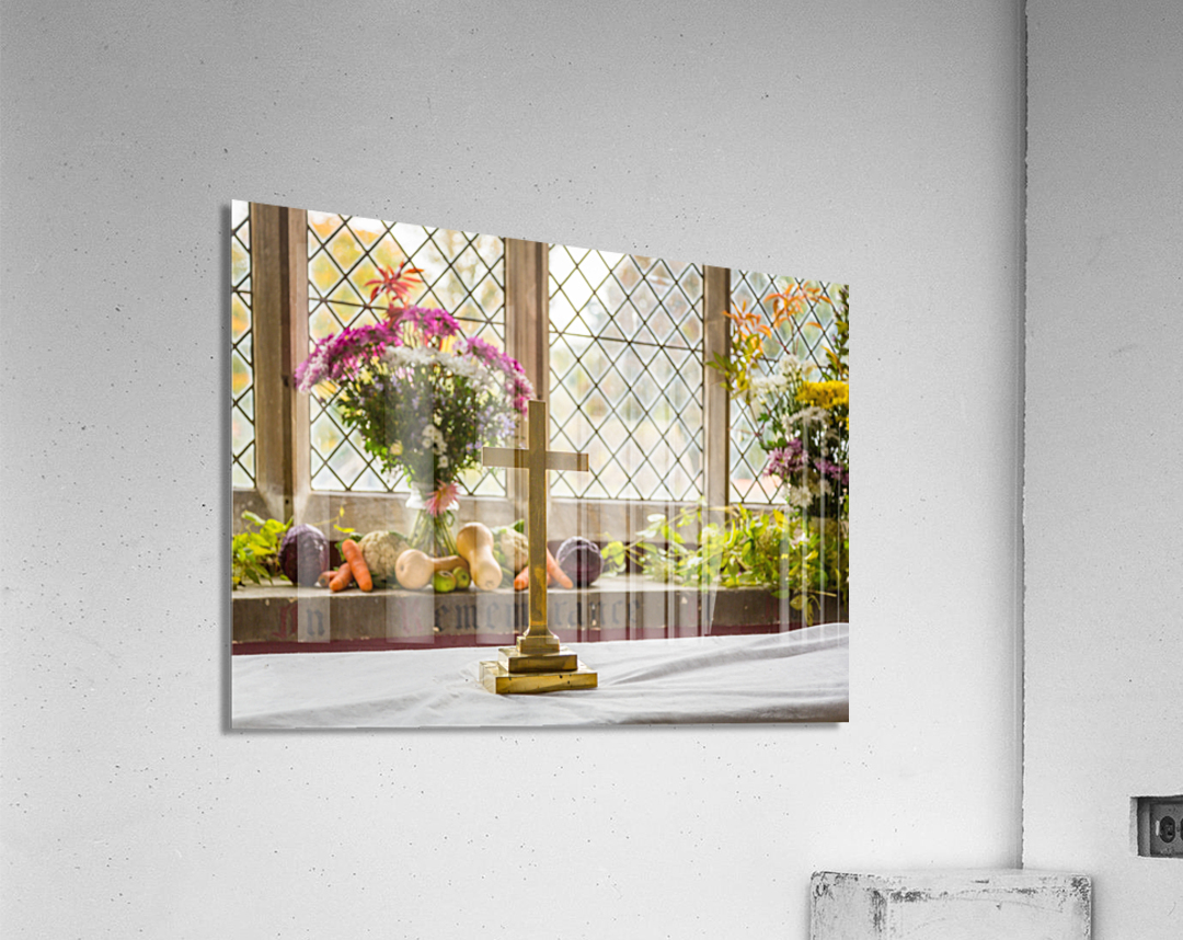 Interior of St Mary Church Swinbrook Acrylic Print