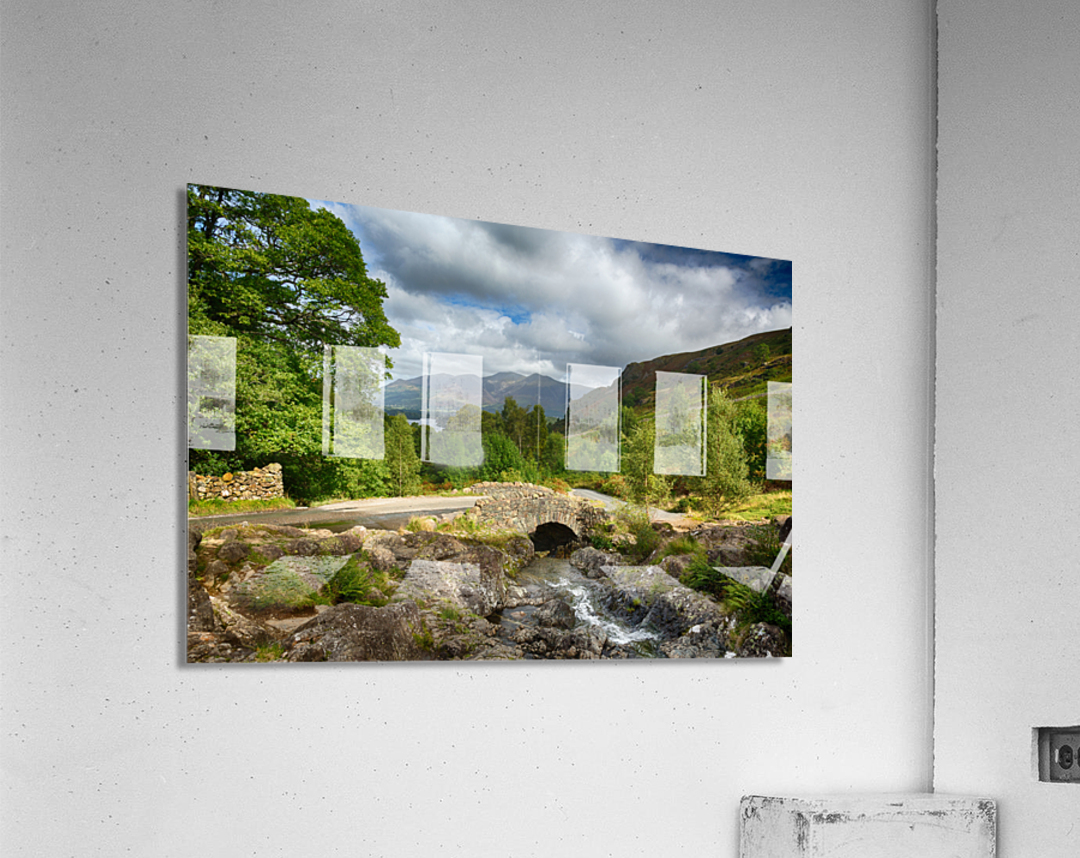 Ashness Bridge over small stream in Lake District Acrylic Print