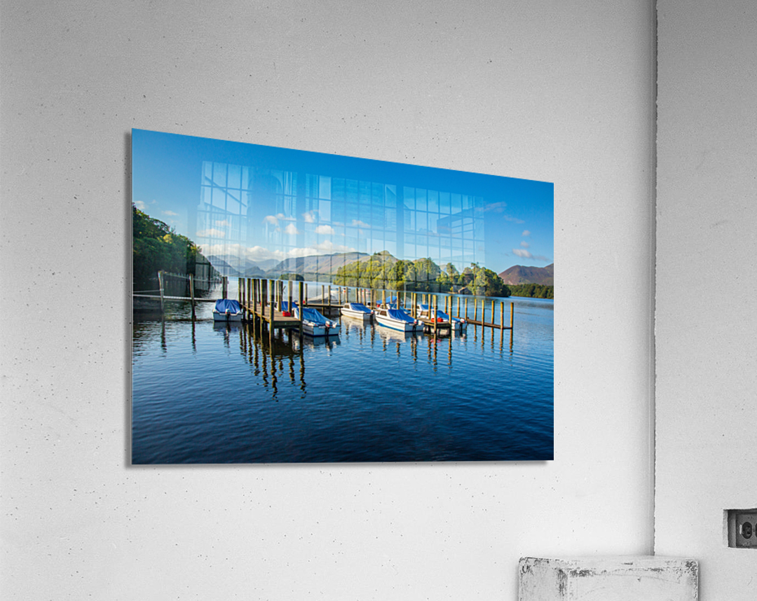 Boats on Derwent Water in Lake District Acrylic Print