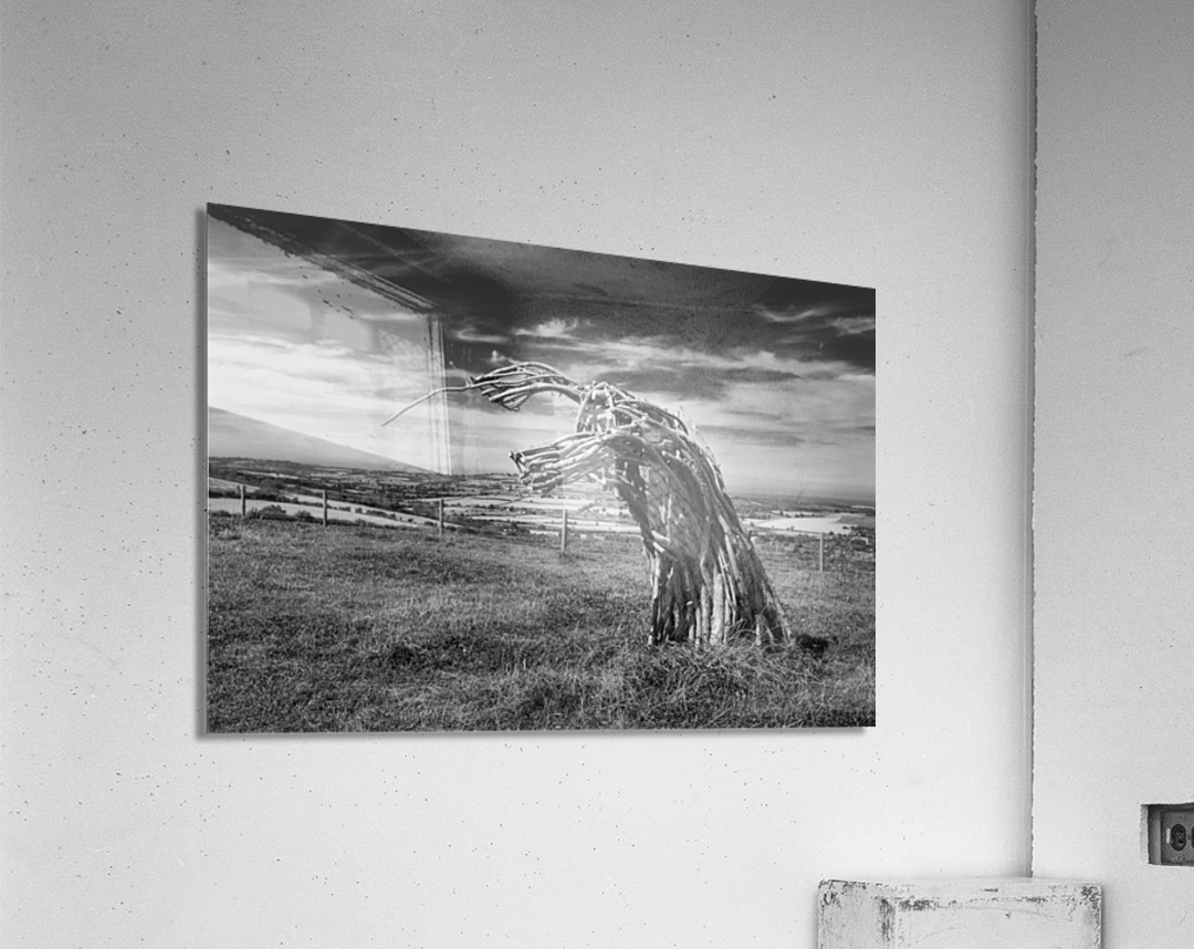 Traditional green man woven from branches Acrylic Print