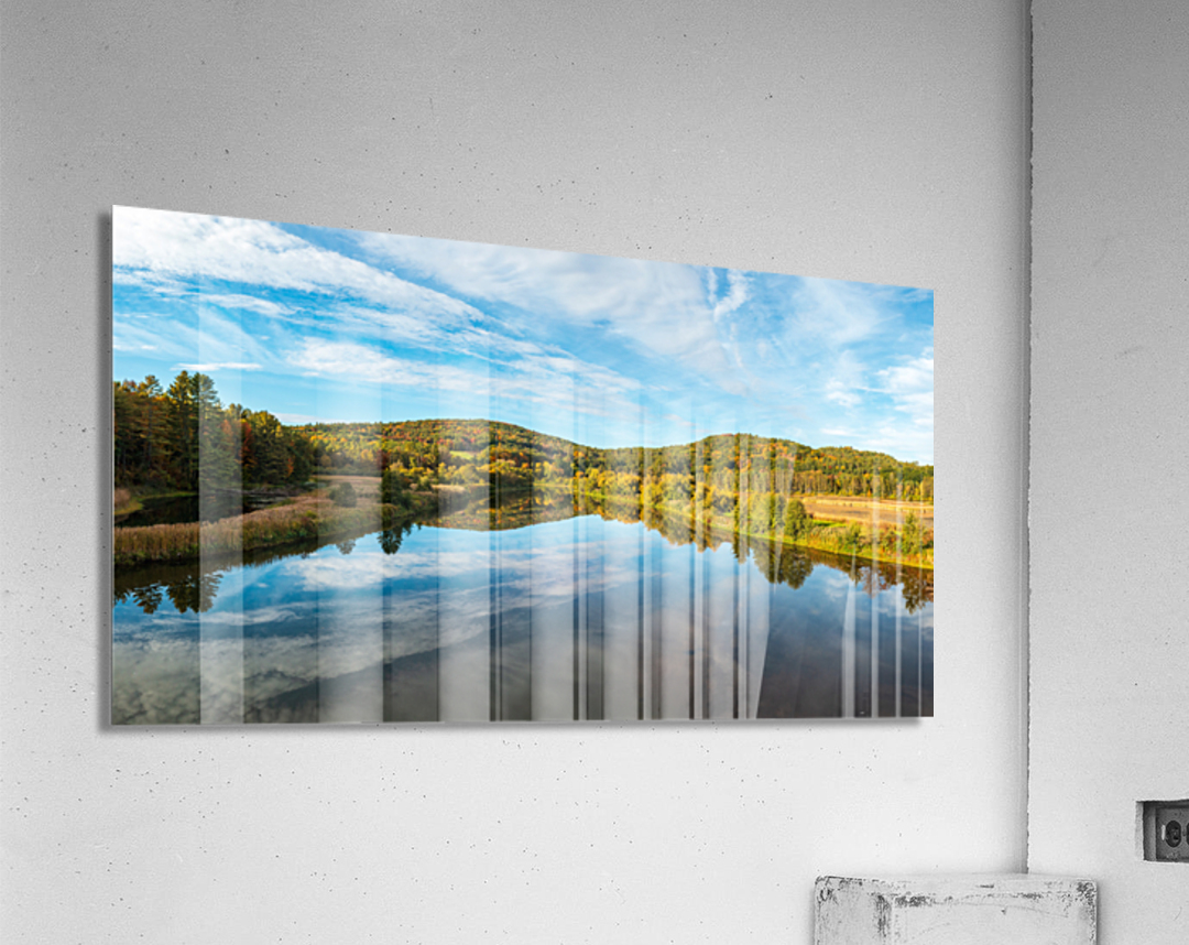 Ottauquechee river near Quechee gorge in the fall Acrylic Print