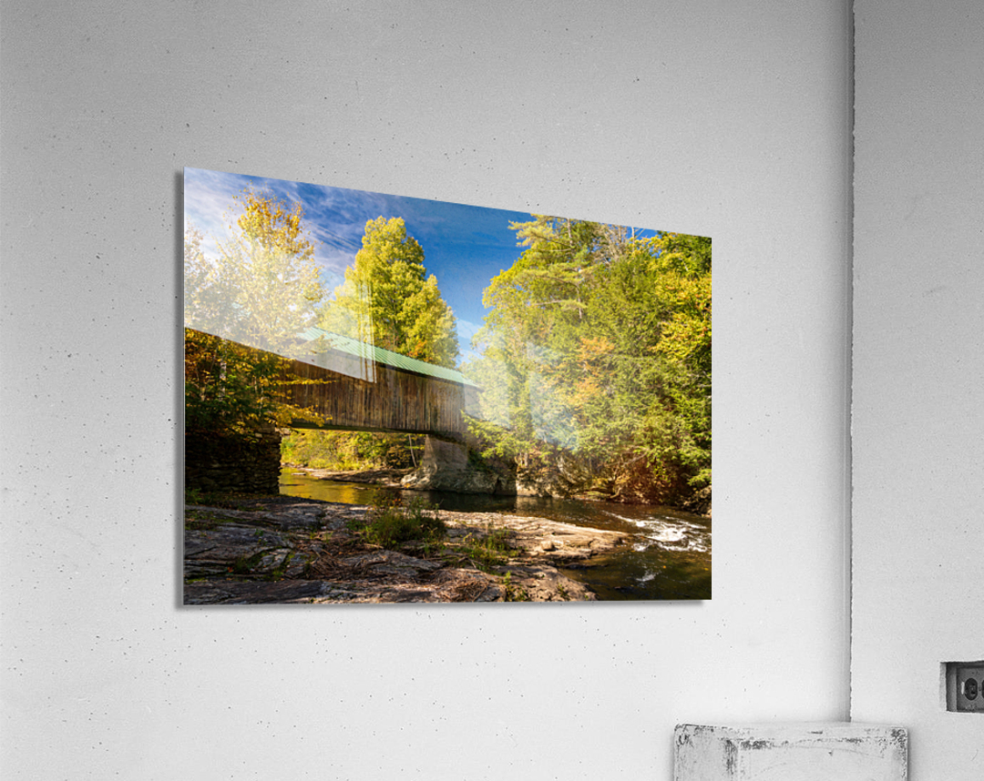 Montgomery covered bridge near Waterville in Vermont Acrylic Print