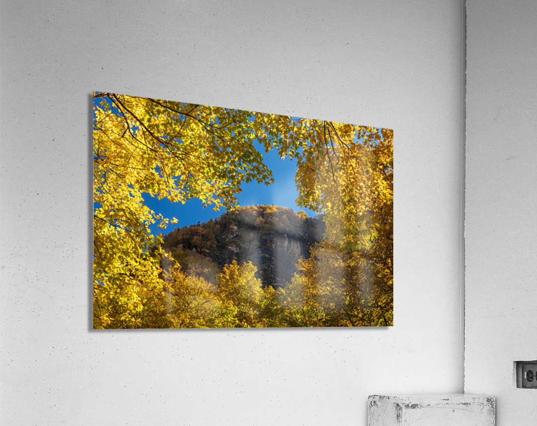 View of the rocky peaks of Smugglers Notch Acrylic Print